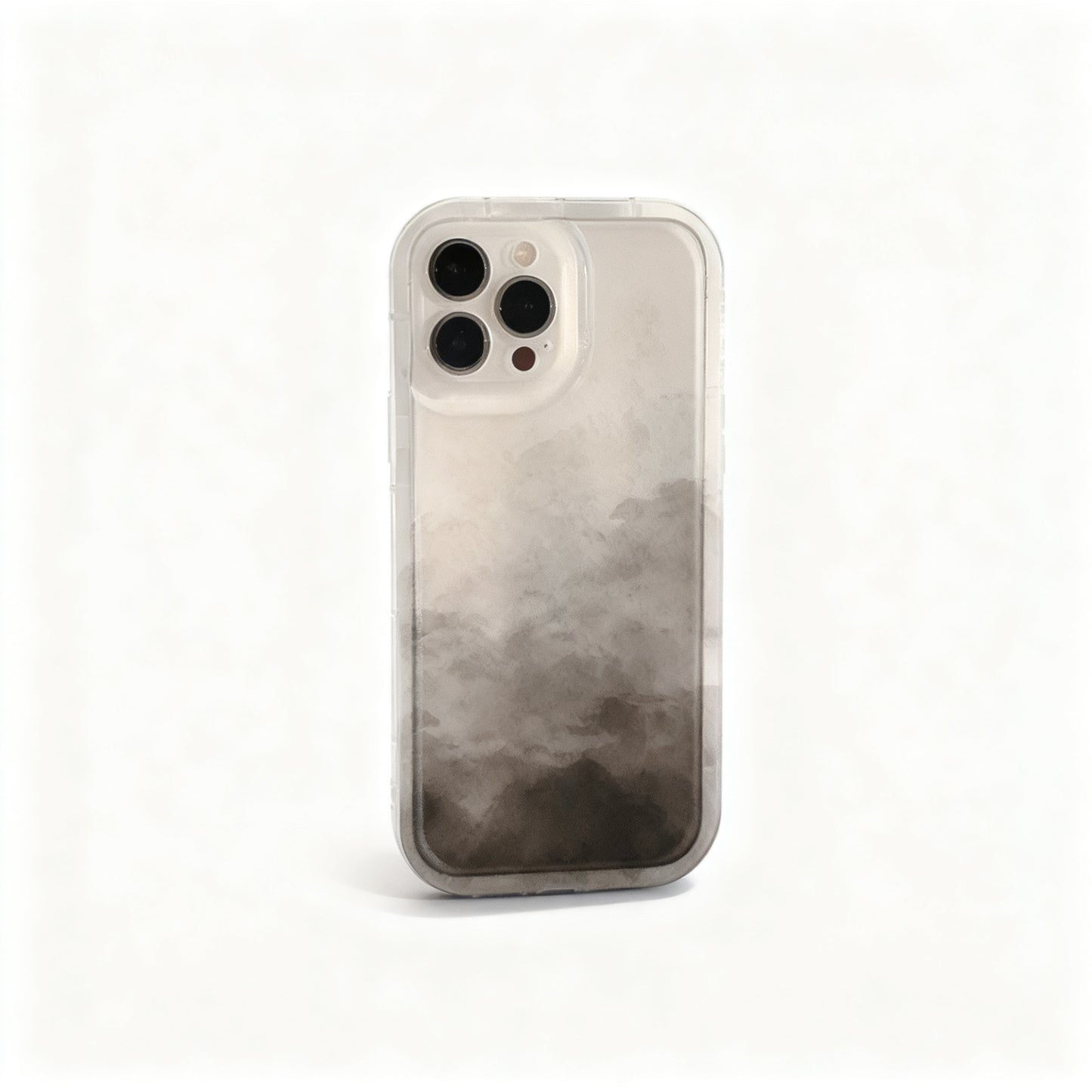 Minimalist Ink Wash Mountain Design Soft Phone Case for iPhone