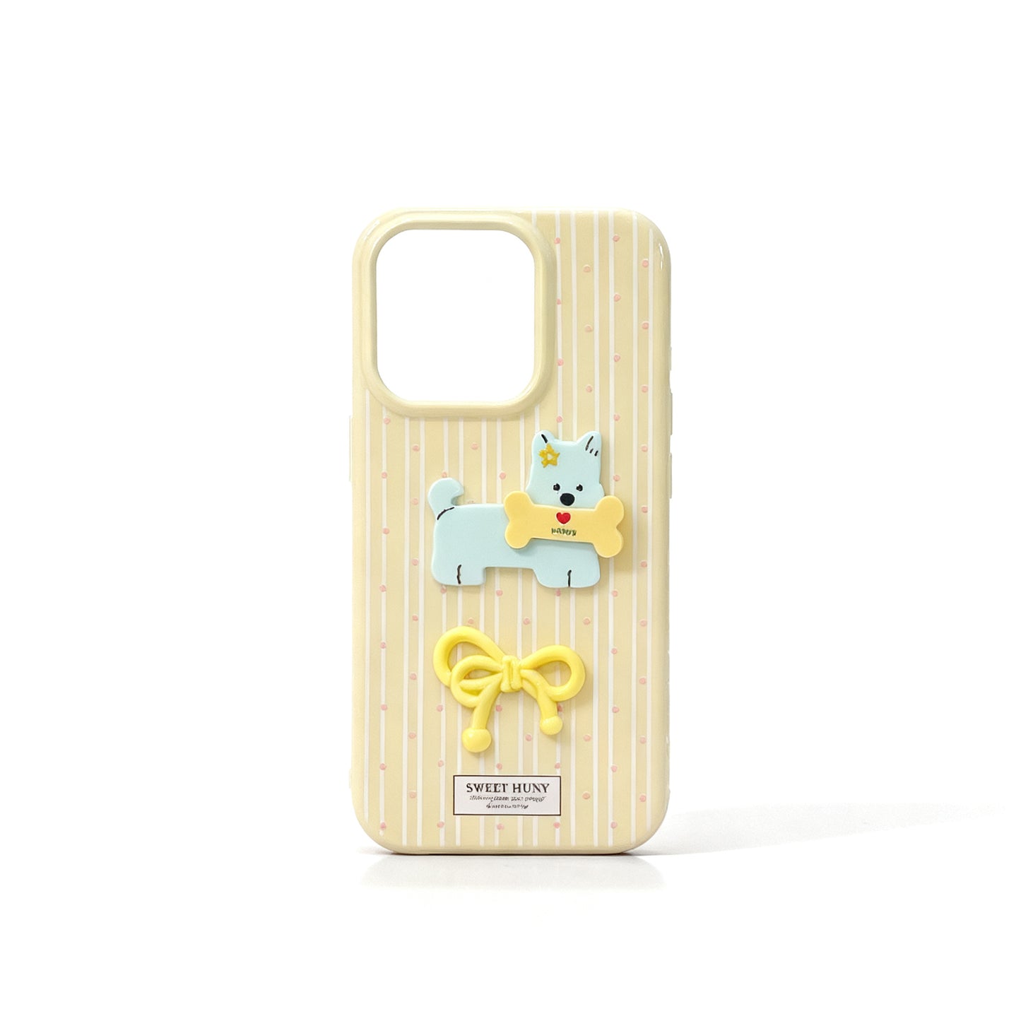 Cute Polka Dot Dog Soft Phone Case for iPhone