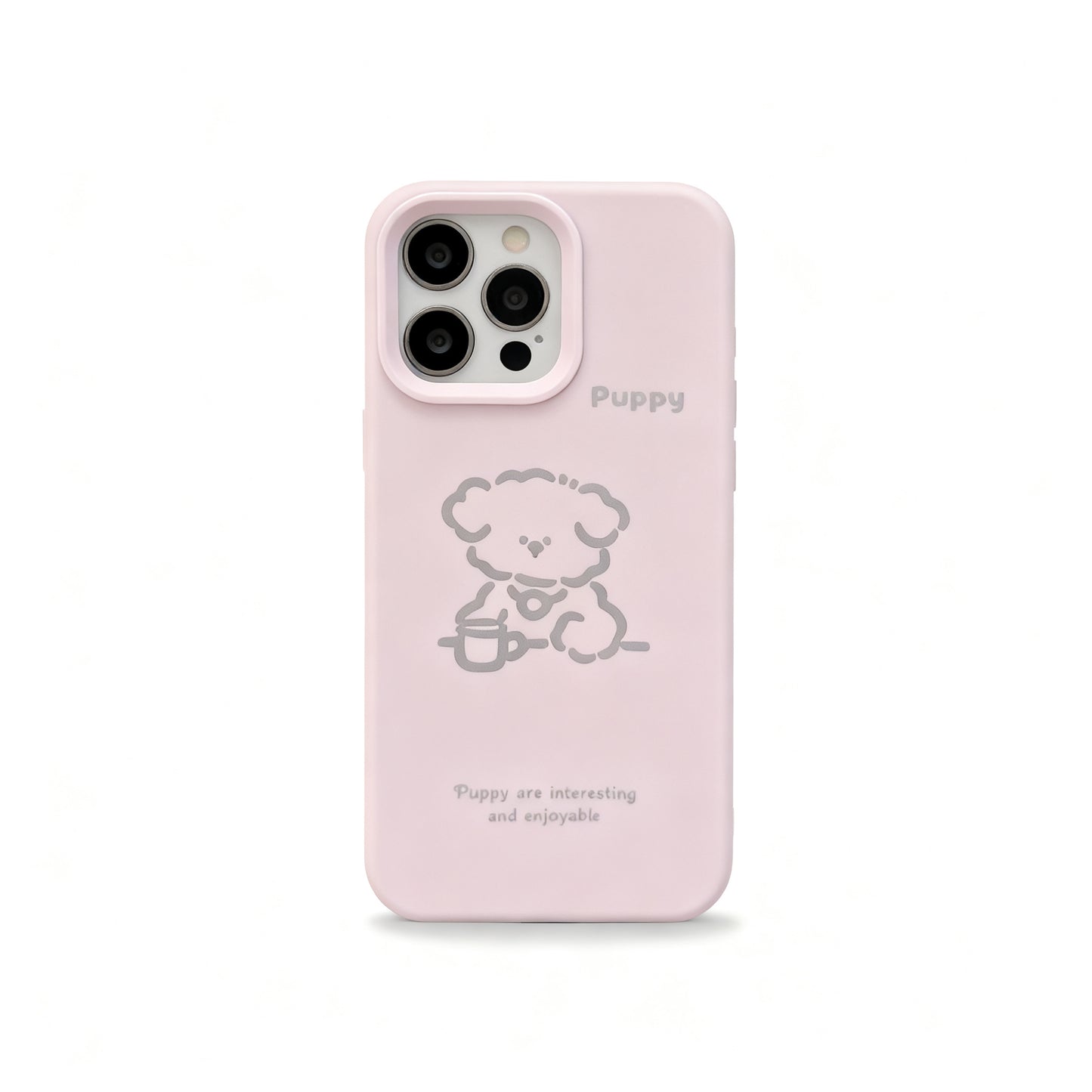 Cute Korean Style Soft Dog Print Phone Case for iPhone
