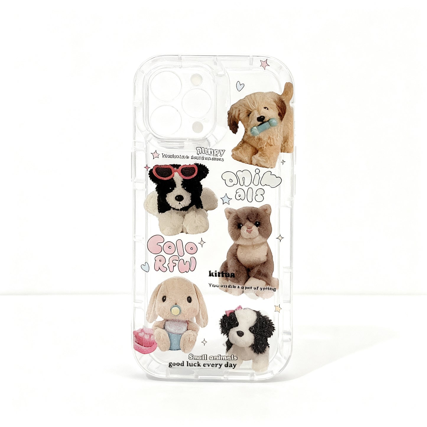 Pink Cat Glitter Shockproof Phone Case for iPhone