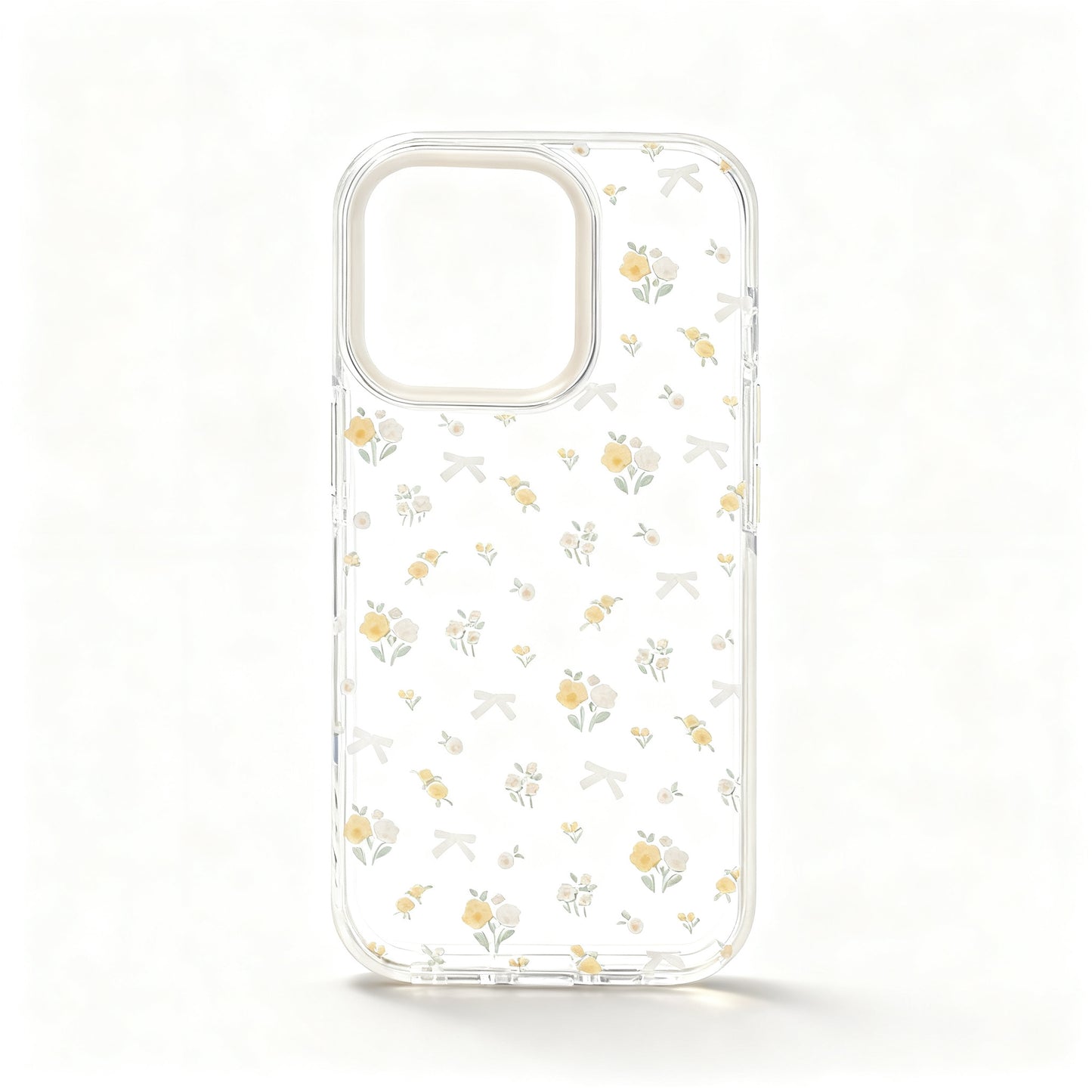 Yellow Floral Soft Phone Case for iPhone