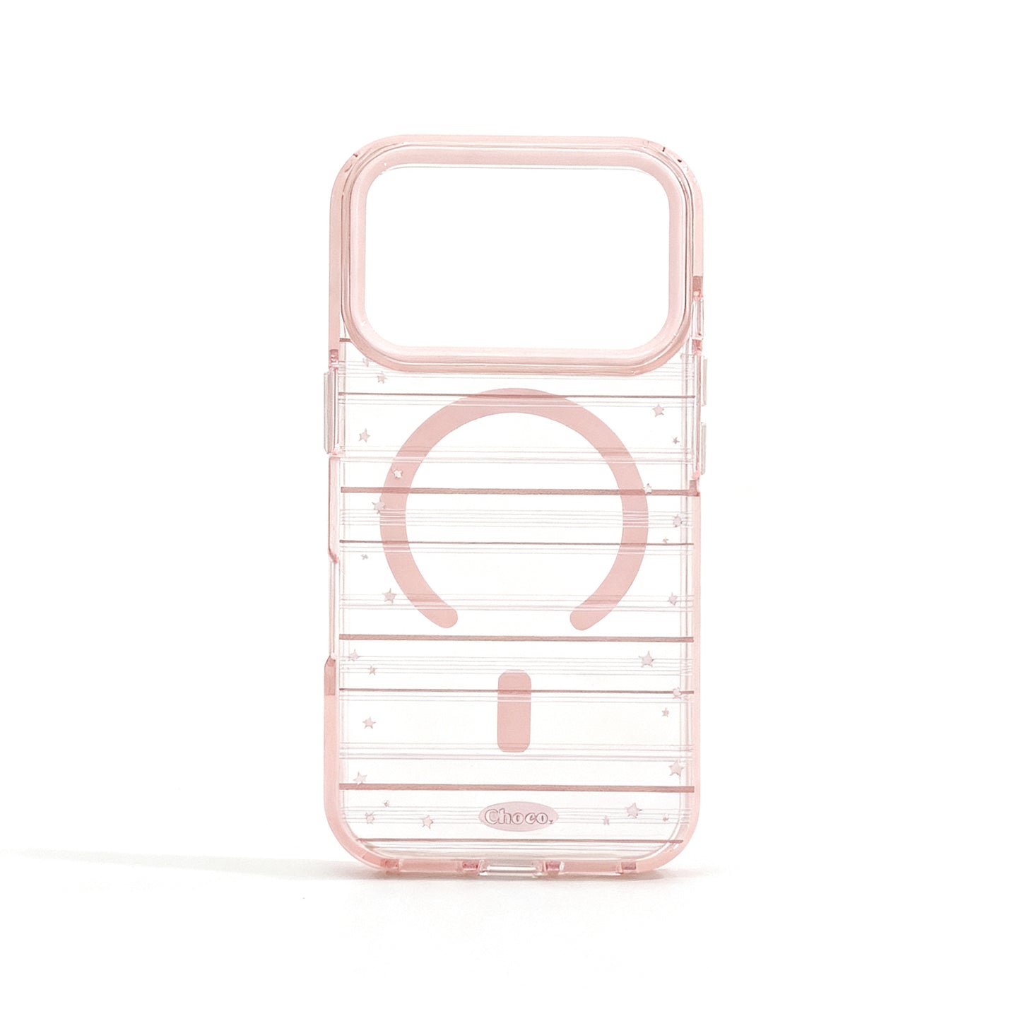 Pink Brown Striped Heart Soft Phone Case with Stand for iPhone