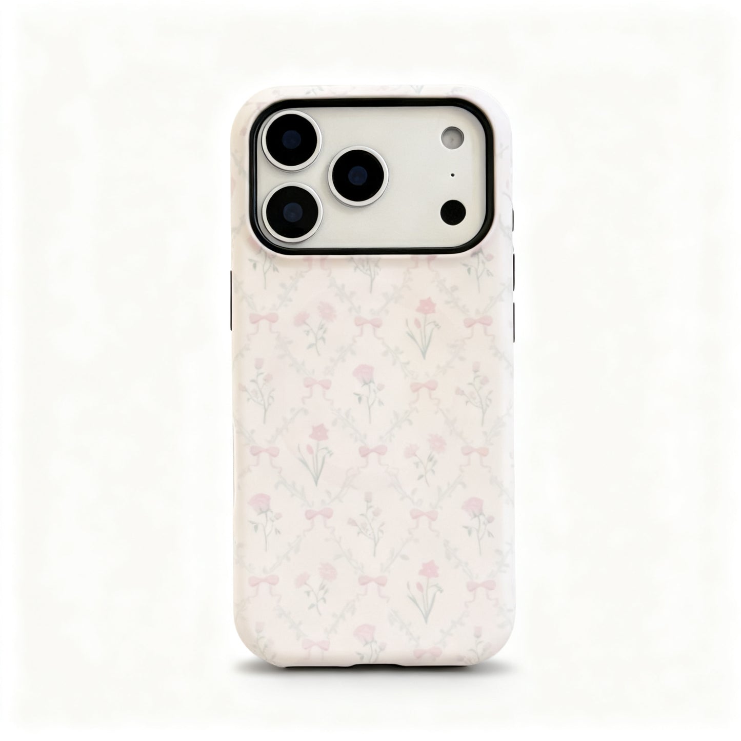 Pink Floral Matte Phone Case for iPhone