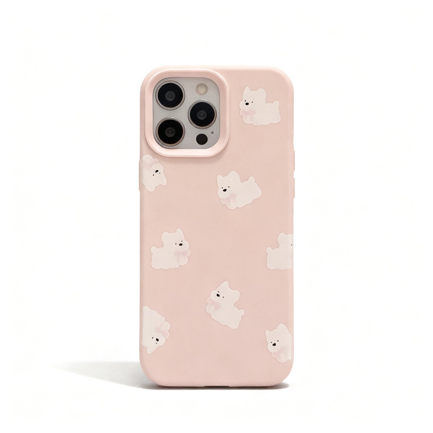 Cute White West Highland Terrier Stand Phone Case for iPhone