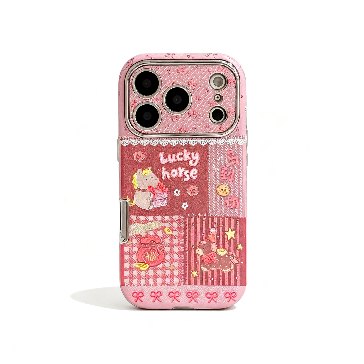 Pink Gold Unicorn Charm Phone Case for iPhone