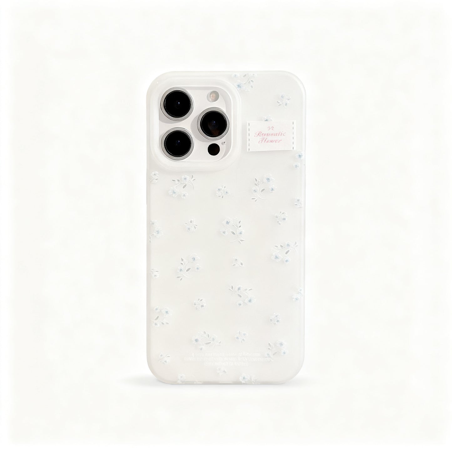 Blue Floral Soft Phone Case for iPhone