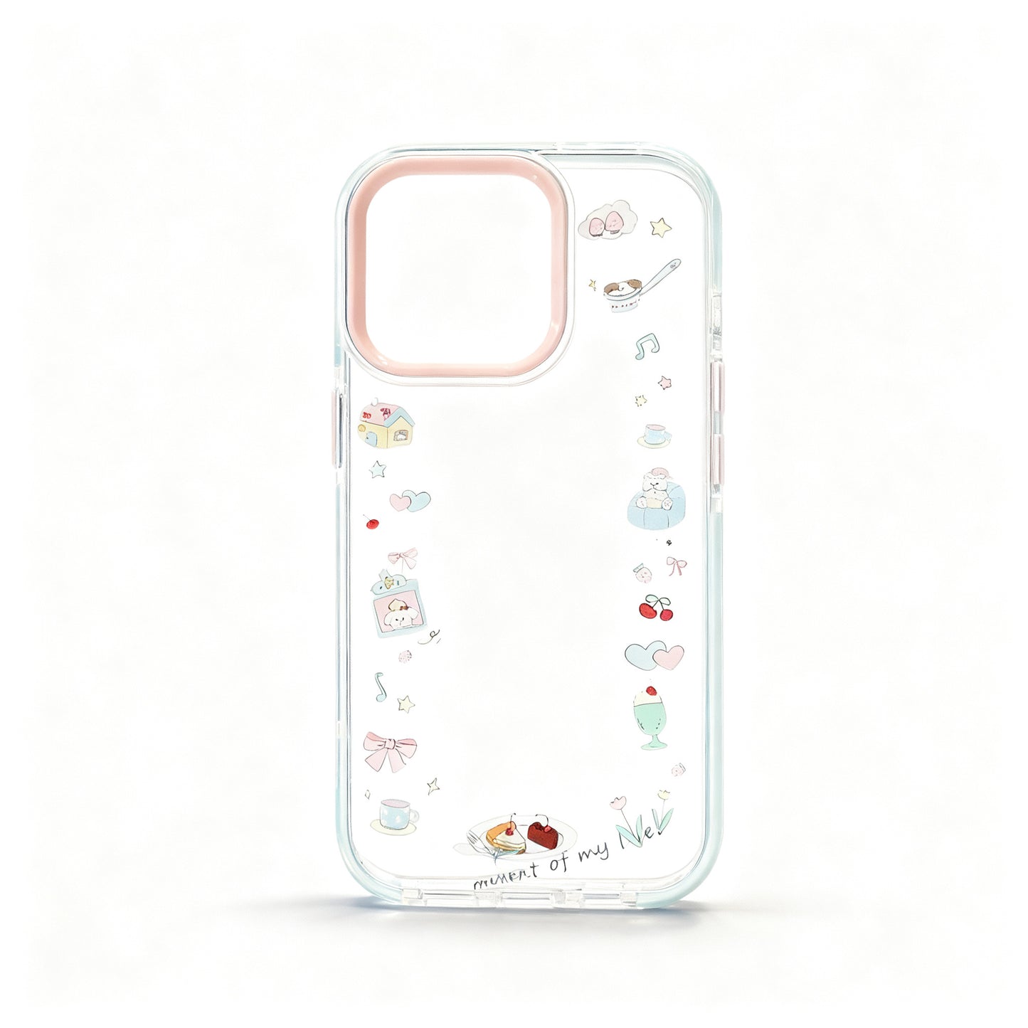 Cute Dog Sleeping Hat Transparent Phone Case for iPhone