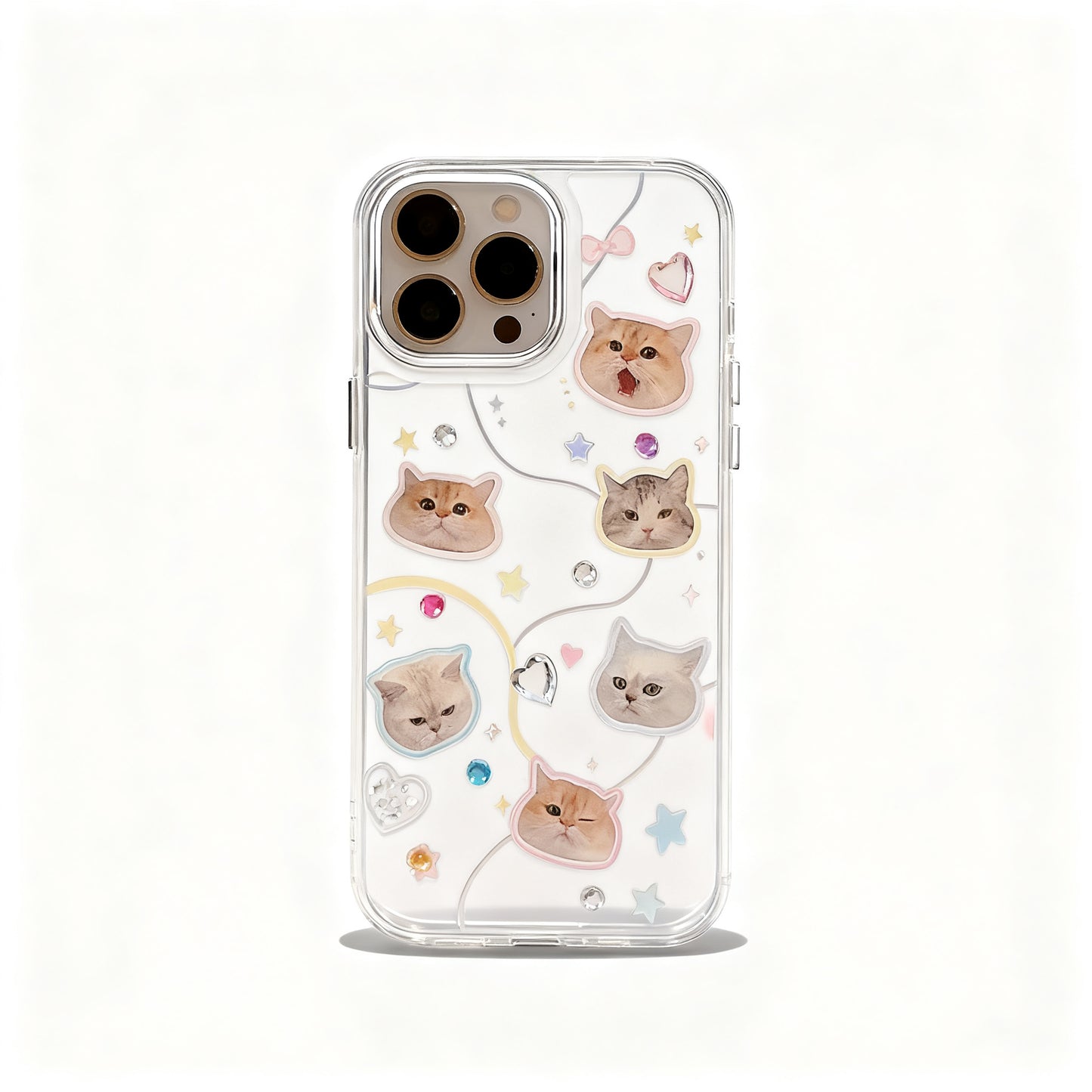 Cute Cat and Dog Glossy Phone Case for iPhone