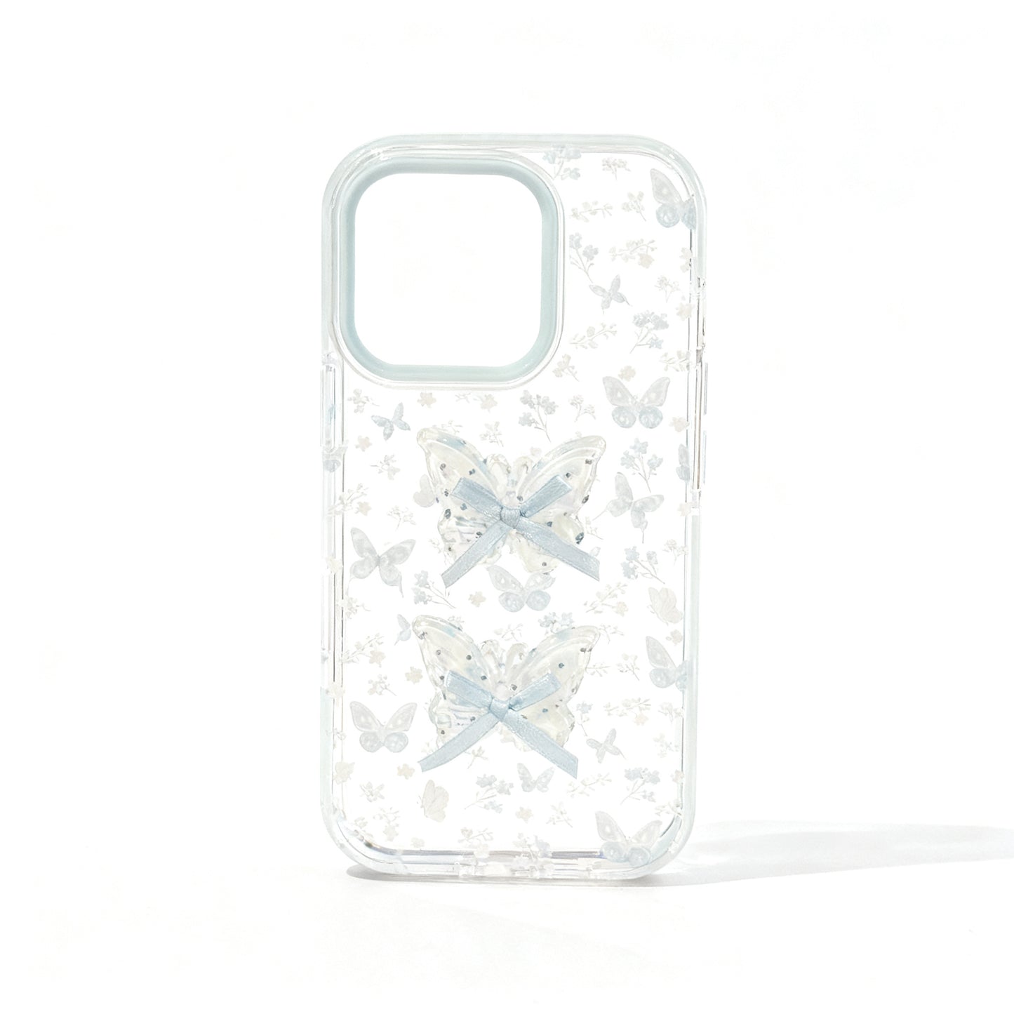 Soft Pink Floral Butterfly Phone Case for iPhone