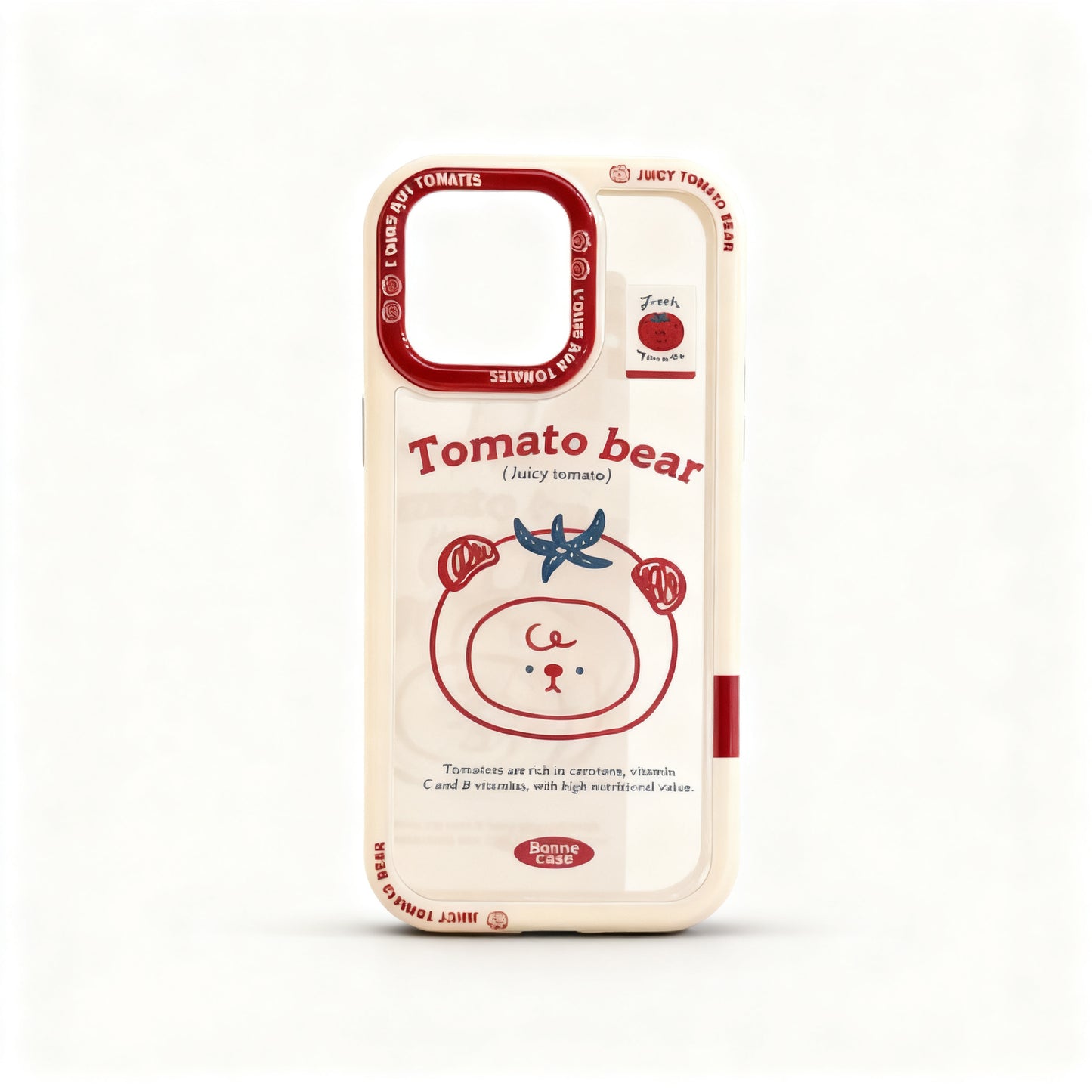 Cute Tomato Bear Shockproof Phone Case for iPhone