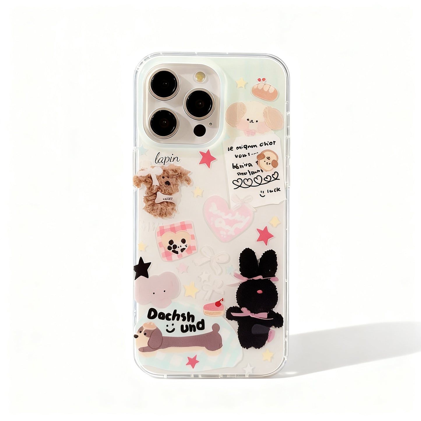 Cute Animal Print Dual-Layer Phone Case for iPhone