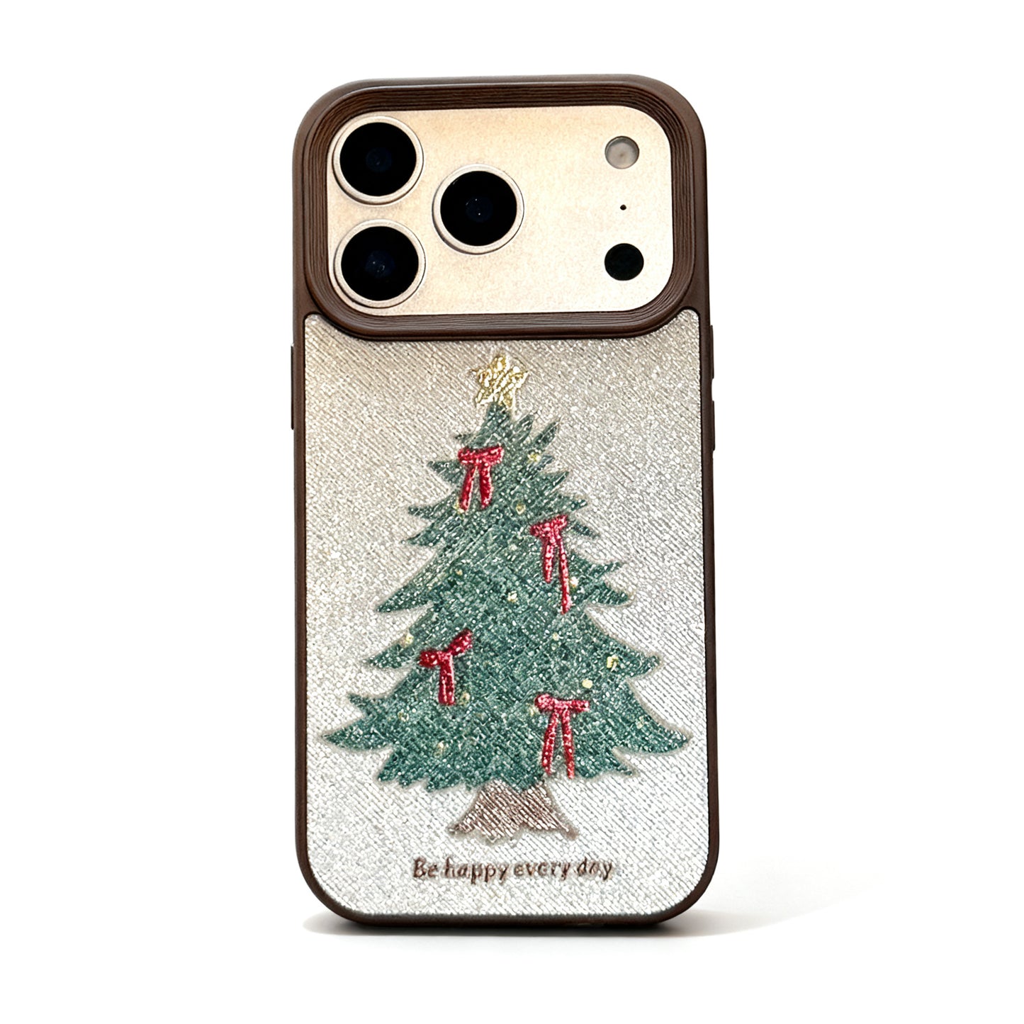 Gold Christmas Tree Luxury Phone Case for iPhone
