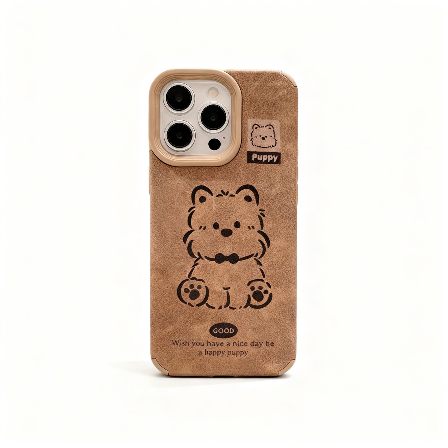 Soft Brown Scottish Terrier Plush Phone Case for iPhone
