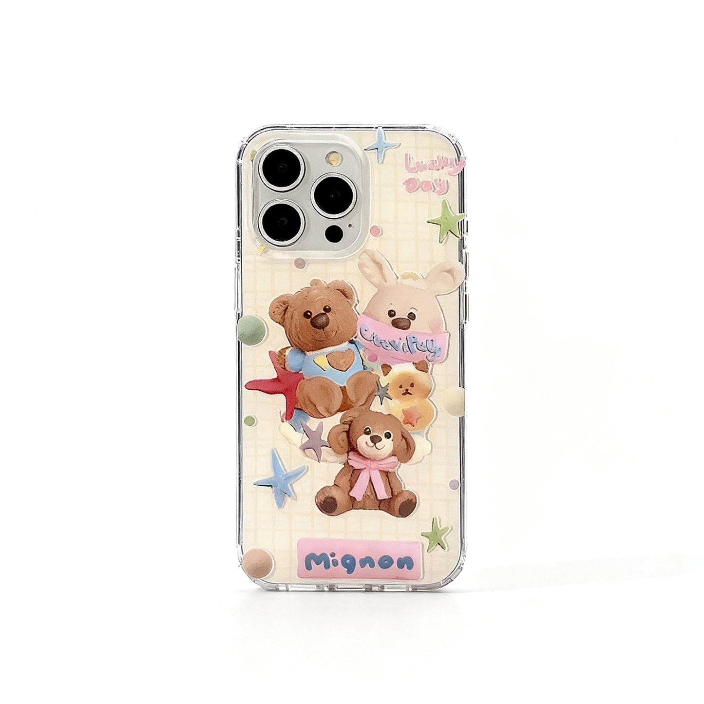Cute Cartoon Dual-Layer Phone Case for iPhone