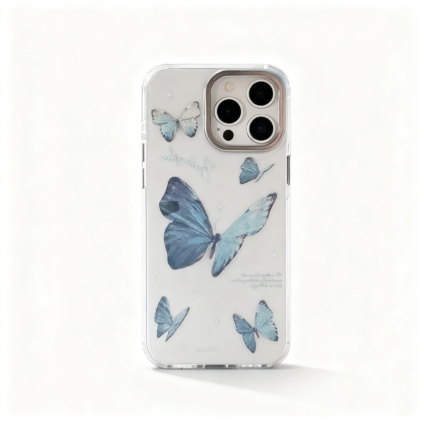 Blue Butterfly Pattern Shockproof Phone Case for iPhone