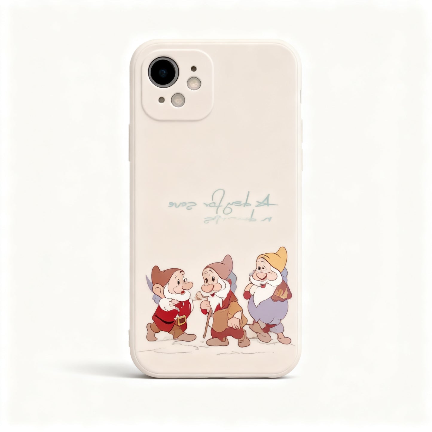 Vintage White Cartoon Shockproof Phone Case for iPhone