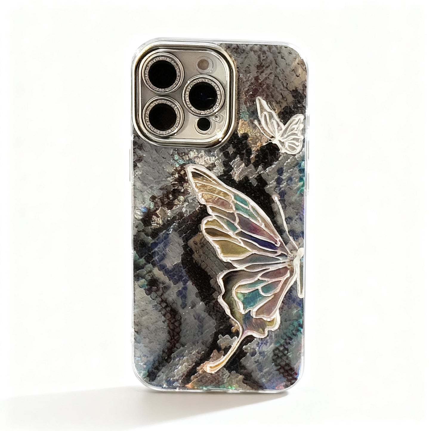 Artistic Butterfly Python Print Soft Phone Case for iPhone