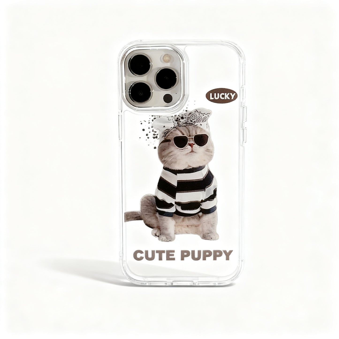 Glossy Cat Mirror Phone Case for iPhone