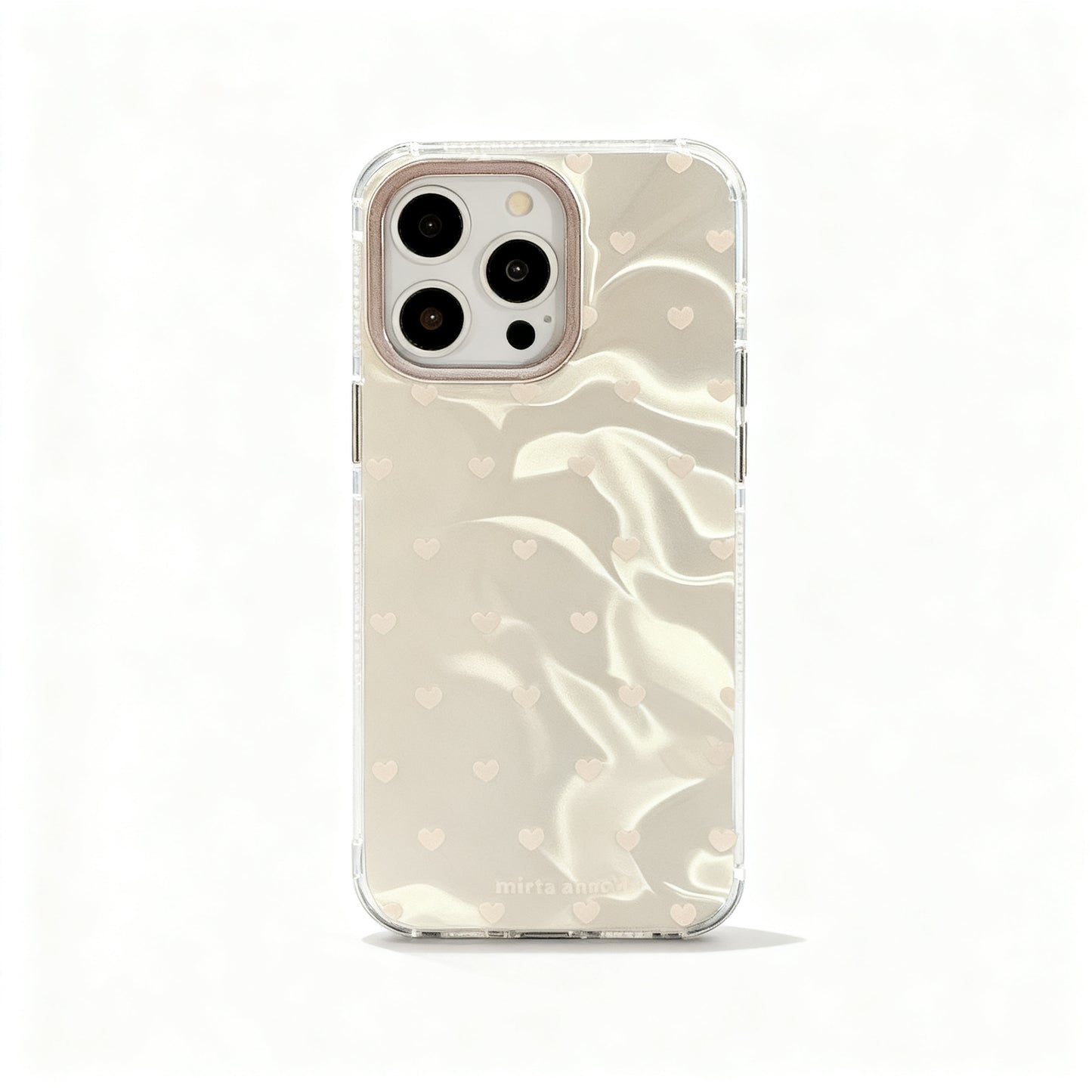 Fresh Blue Heart Pattern Soft Phone Case for iPhone