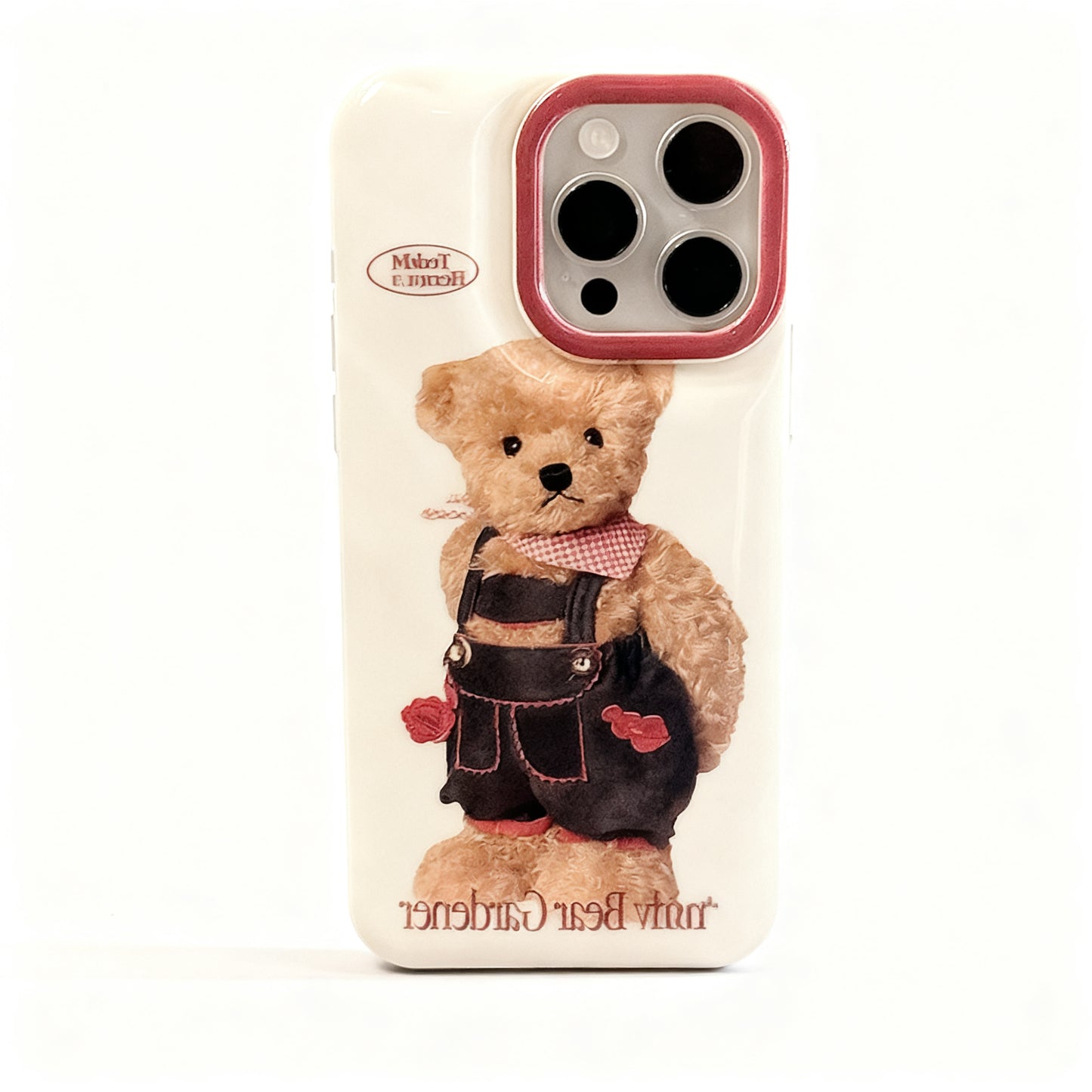 Cute Plush Blue Bear Soft Phone Case for iPhone