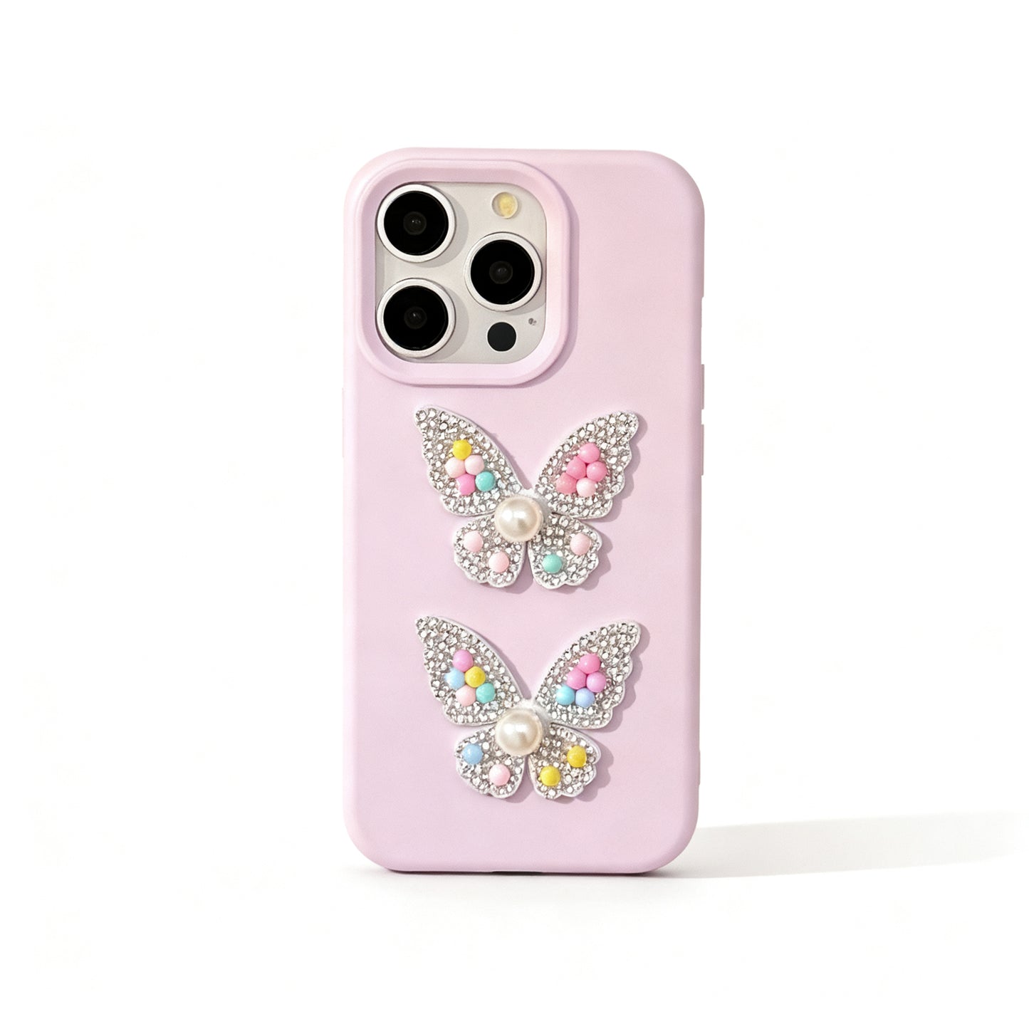 Colorful Butterfly Glitter Phone Case for iPhone