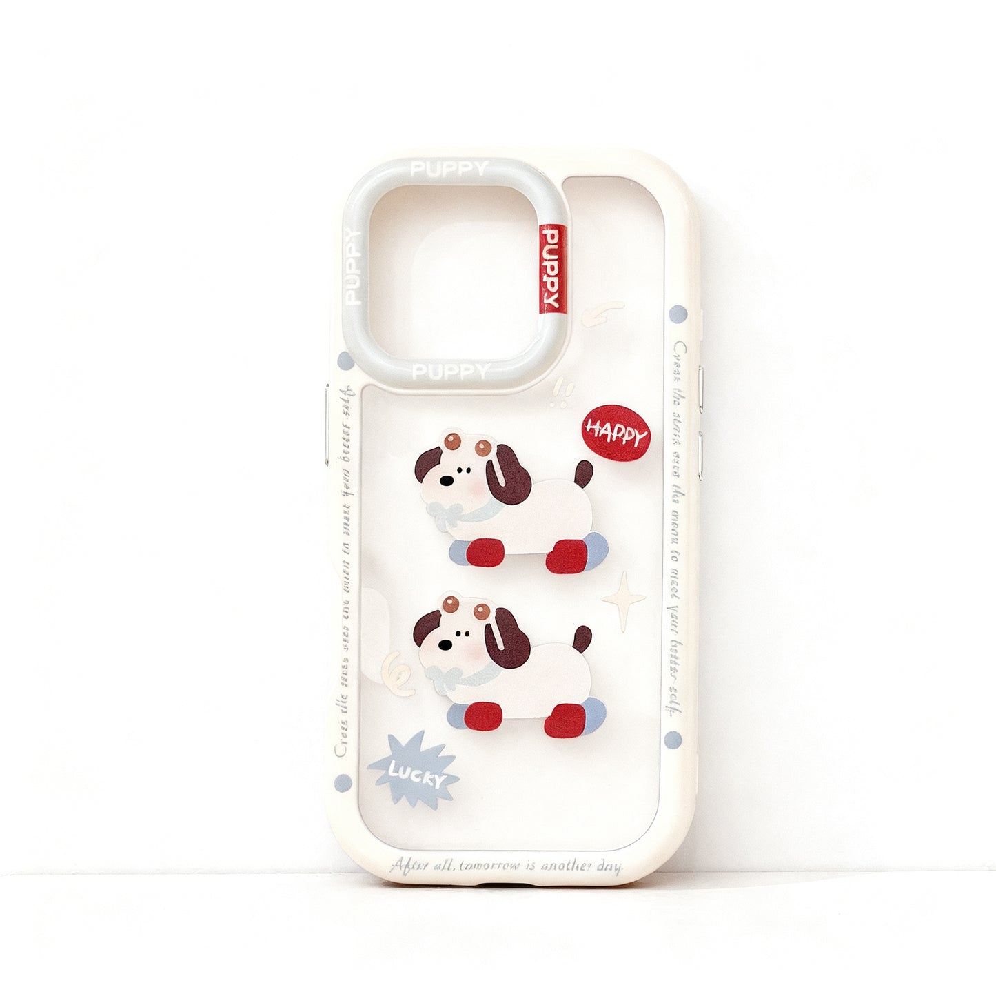 Cute Cartoon Dog Transparent Shockproof Phone Case for iPhone