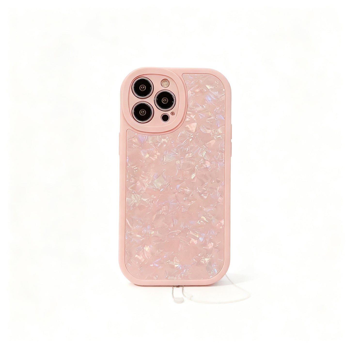 Minimalist Beige Shell Pattern Soft Phone Case for iPhone