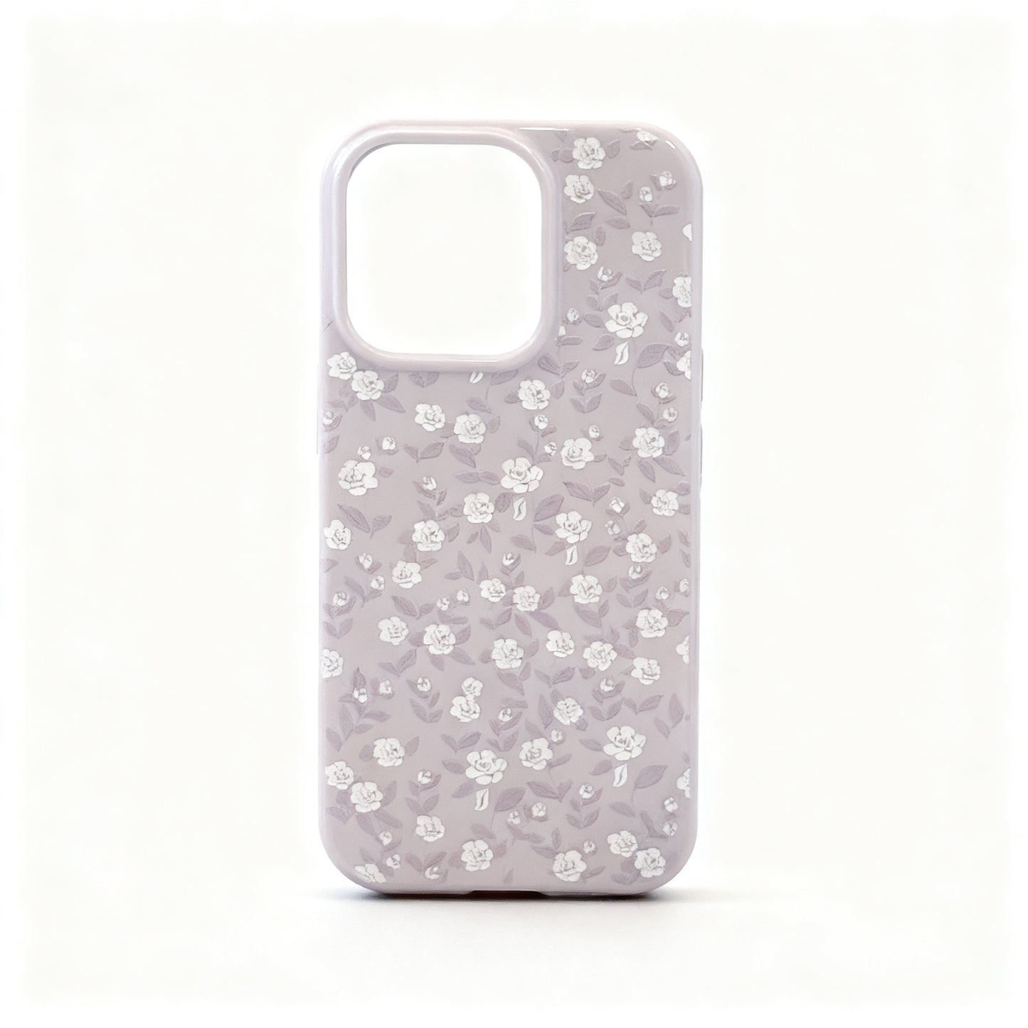 Romantic Purple Floral Soft Phone Case for iPhone