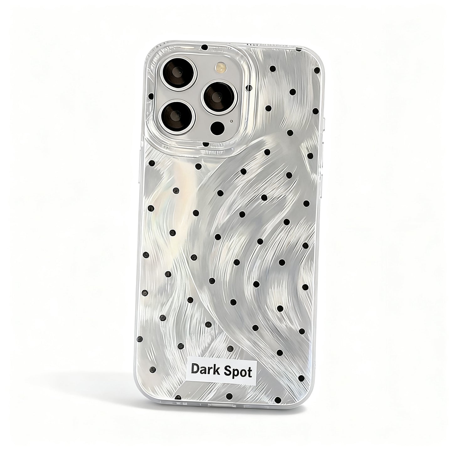 Black Dot Pattern Soft Phone Case with Bow for iPhone