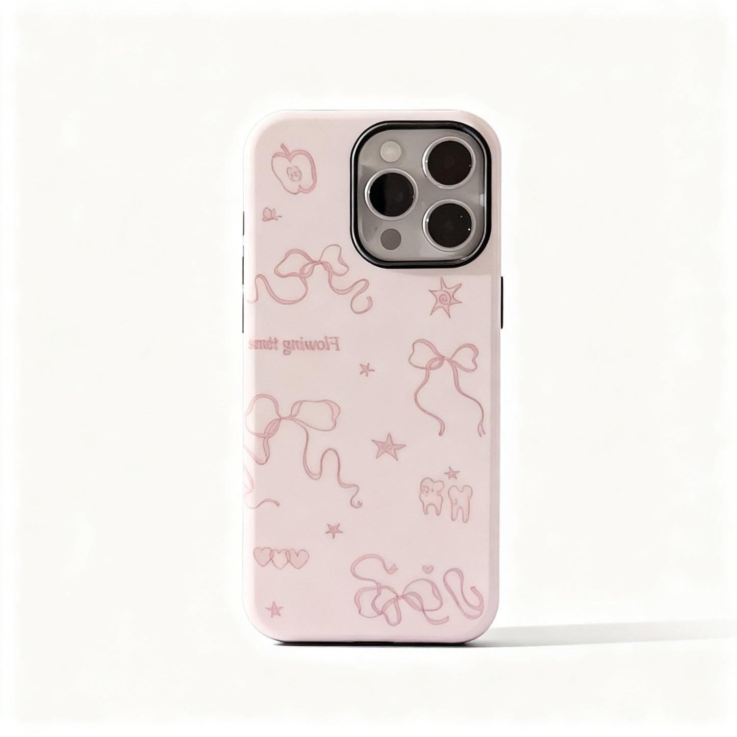 Cute Pink Bow Hand-Drawn Phone Case for iPhone