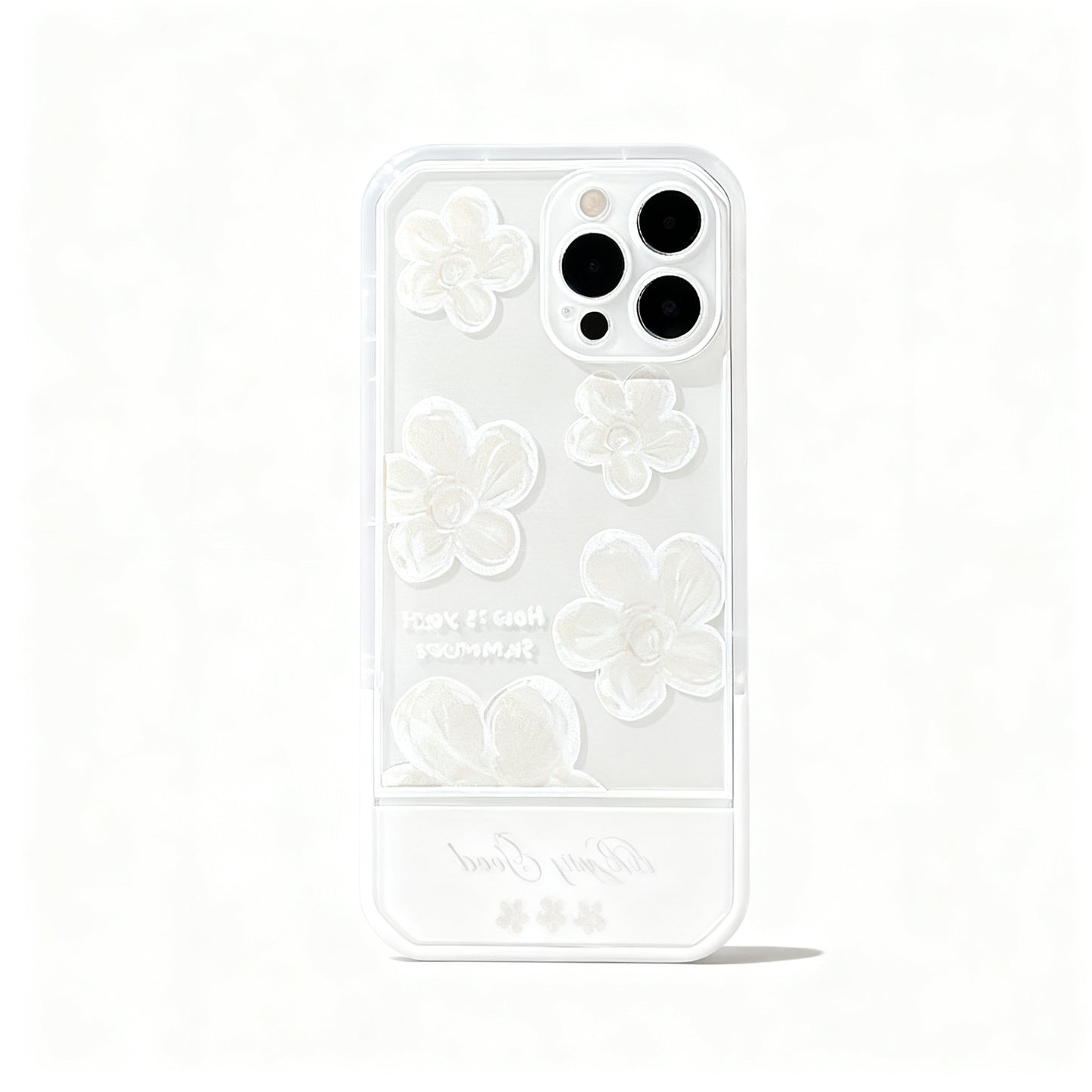 Elegant Floral Oil Painting Stand Phone Case for iPhone