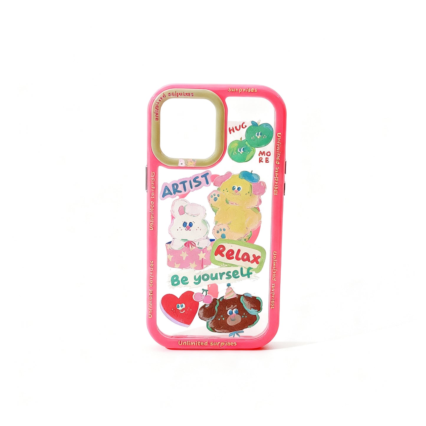 Cute Doodle Oil Painting Soft Phone Case for iPhone