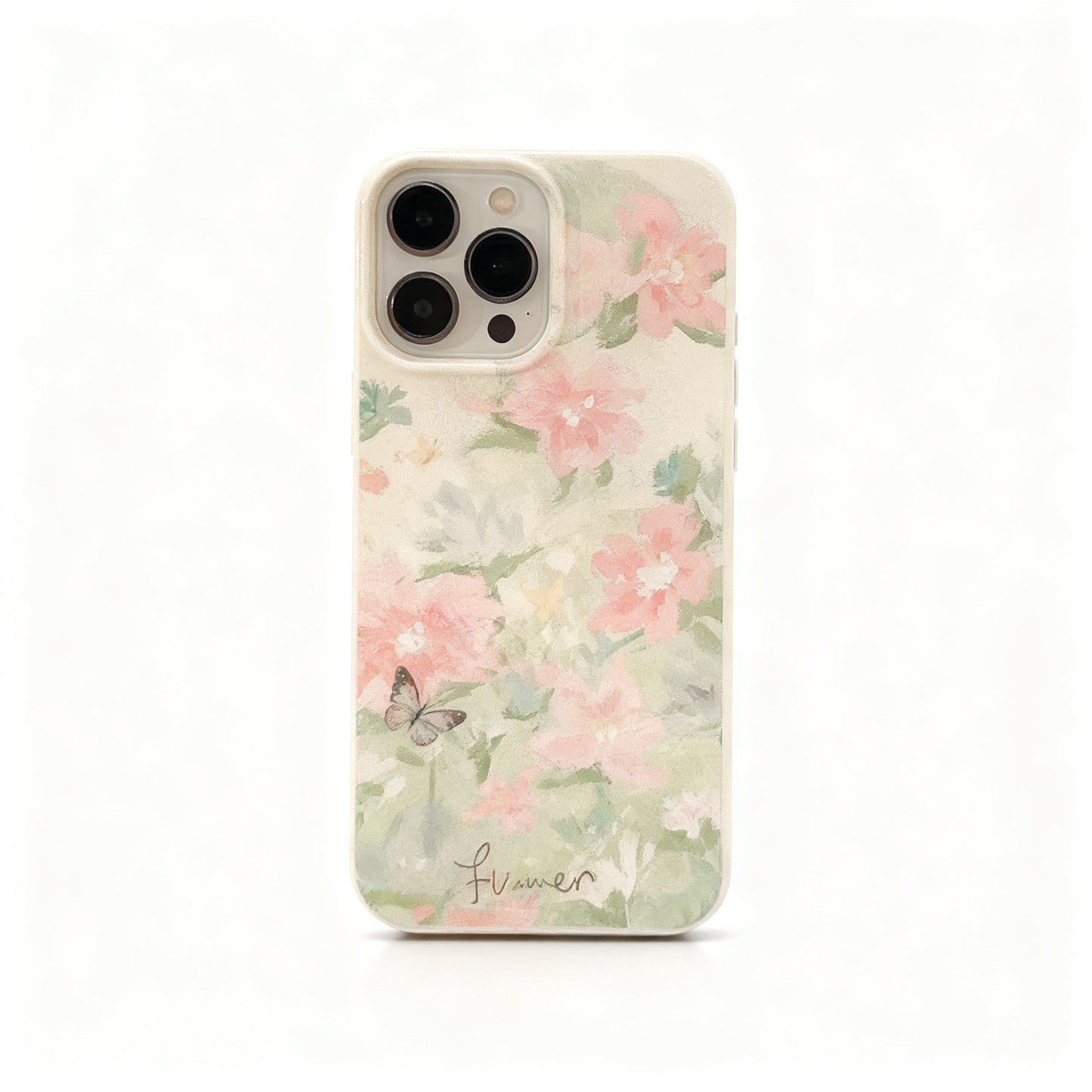 Soft Pink Floral Oil Painting Phone Case for iPhone