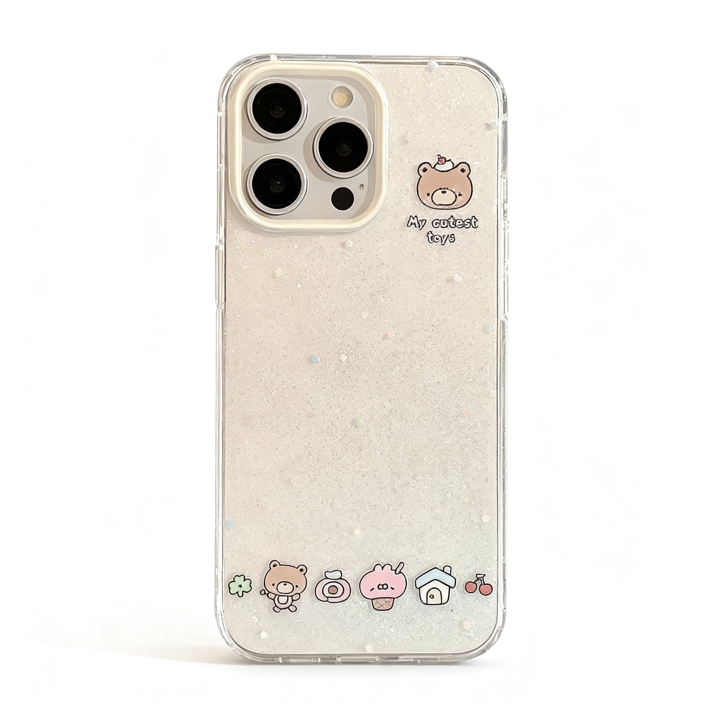 Cute Bear Head Stand Phone Case for iPhone