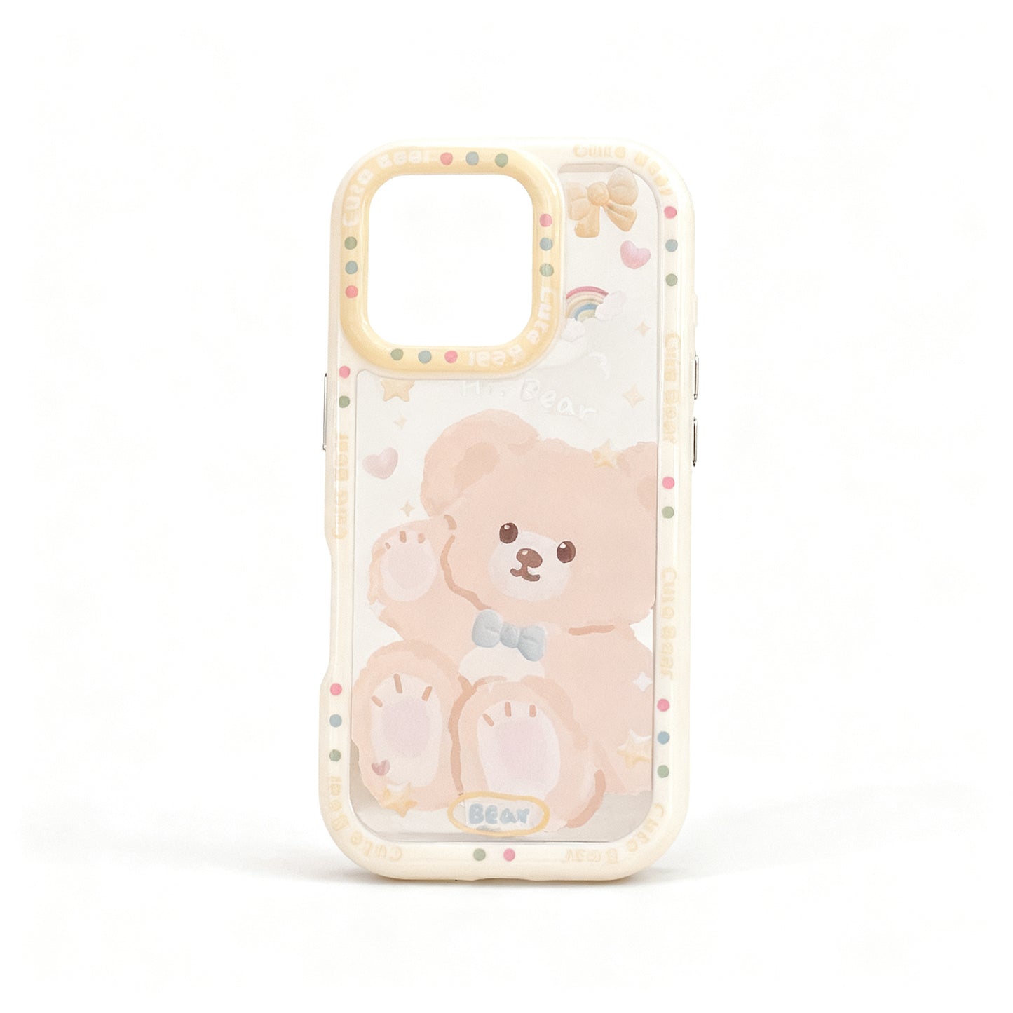 Cute Brown Bear Acrylic Phone Case for iPhone