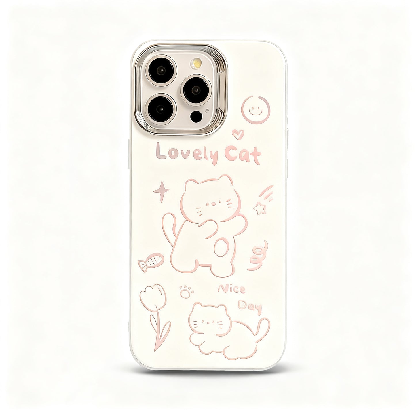 Cute Cat Pattern Soft Phone Case for iPhone