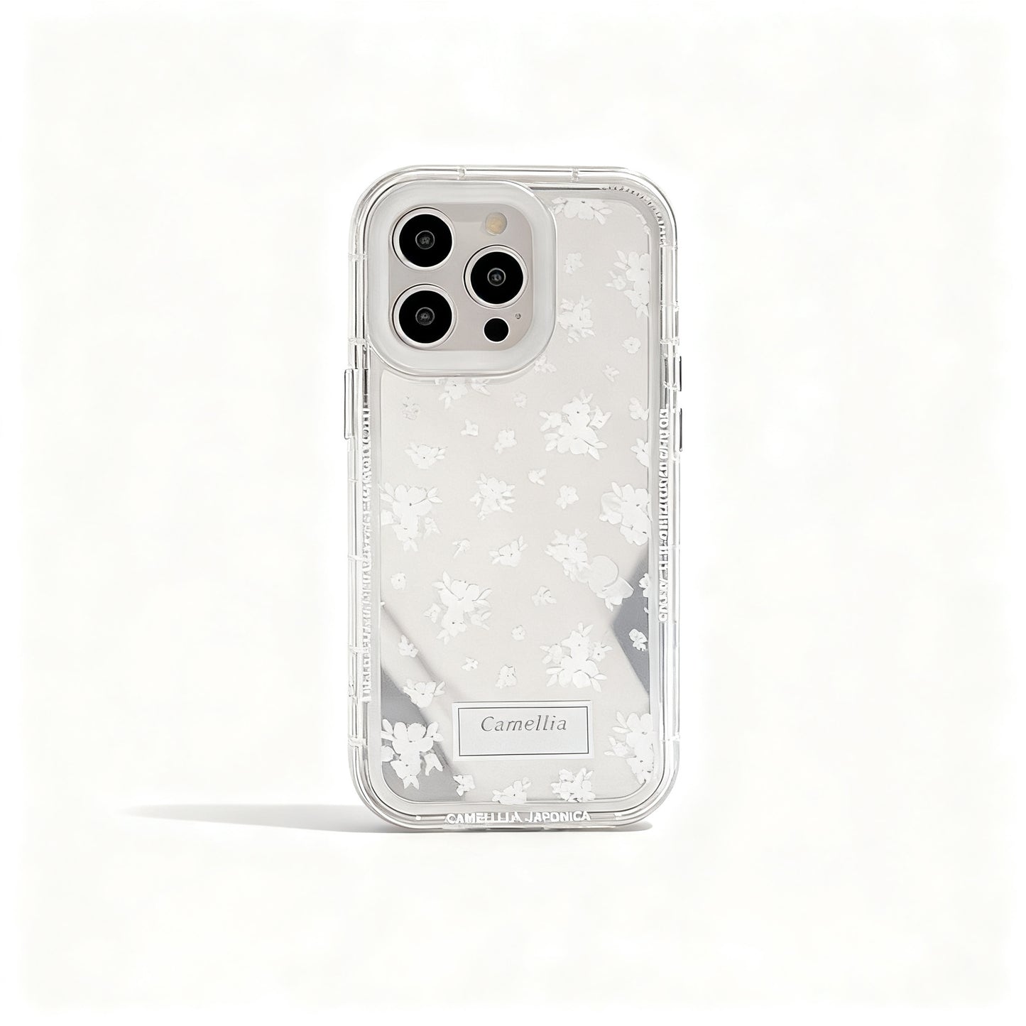 White Teal Floral Glossy Phone Case for iPhone