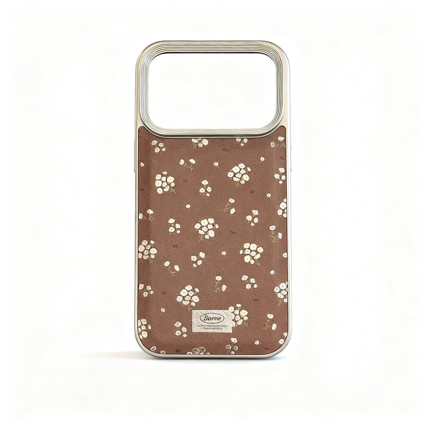 Vintage Brown Floral Soft Phone Case for iPhone