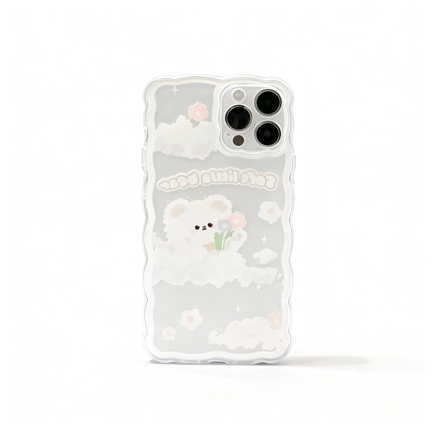Transparent Wave Lace Soft Phone Case for iPhone