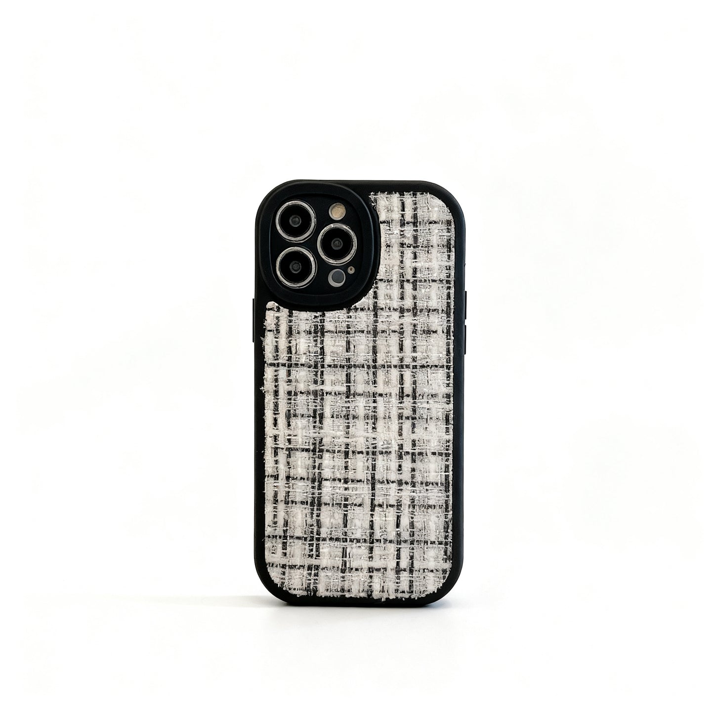 Black and White Plaid Soft Phone Case for iPhone