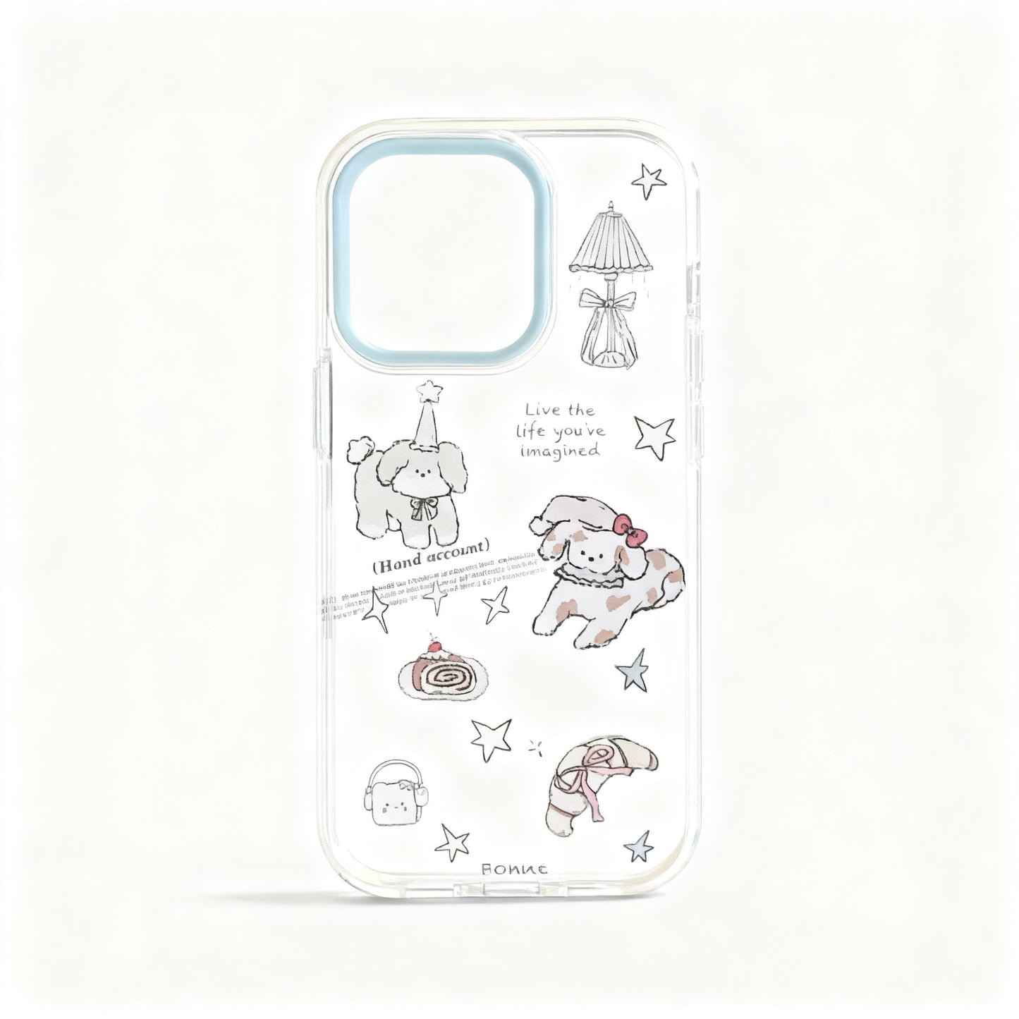 Cute Dog Doodle Soft Transparent Phone Case for iPhone