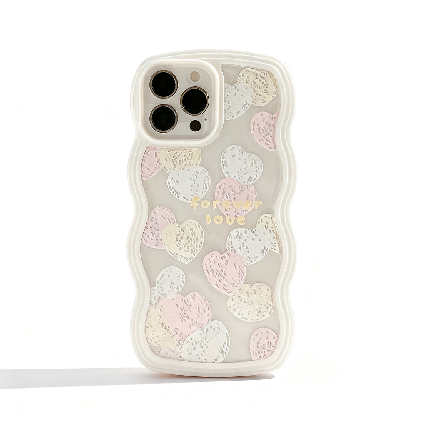 Elegant Heart Oil Painting Phone Case for iPhone with Lanyard