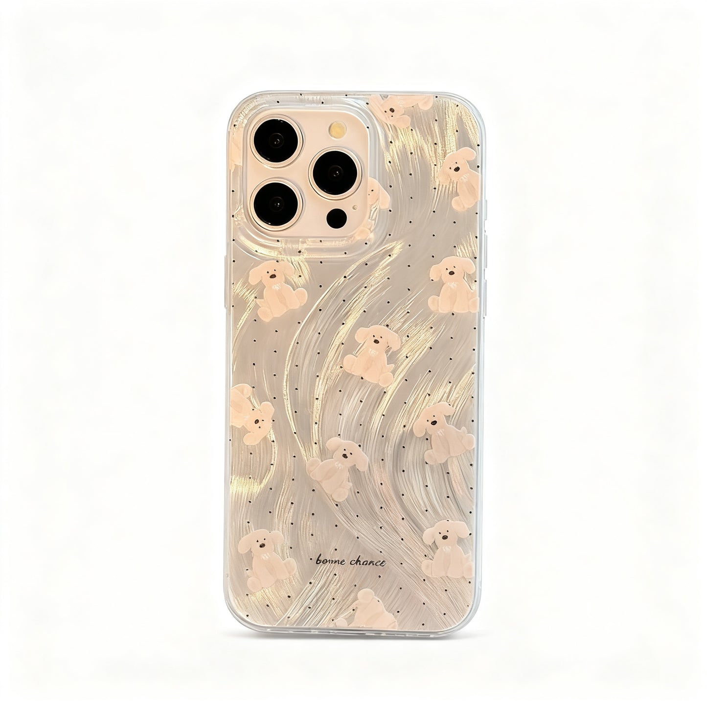 Cute Doll Dog Stand Phone Case for iPhone