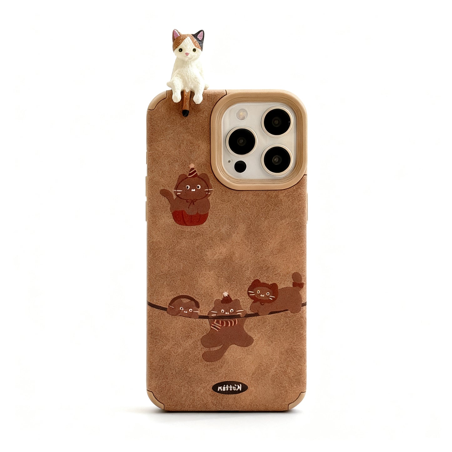 Cute Cat 3D Soft Phone Case for iPhone