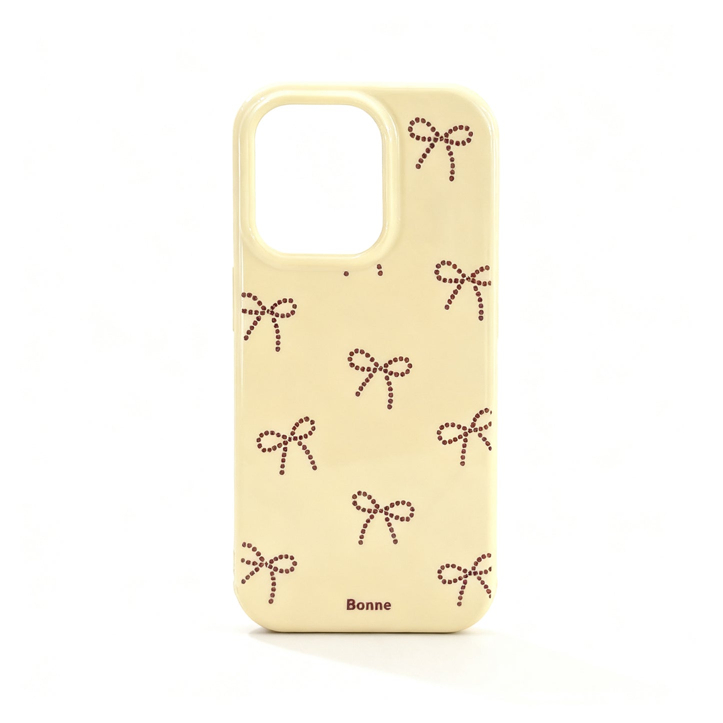 Gold Polka Dot Bow Stand Phone Case for iPhone