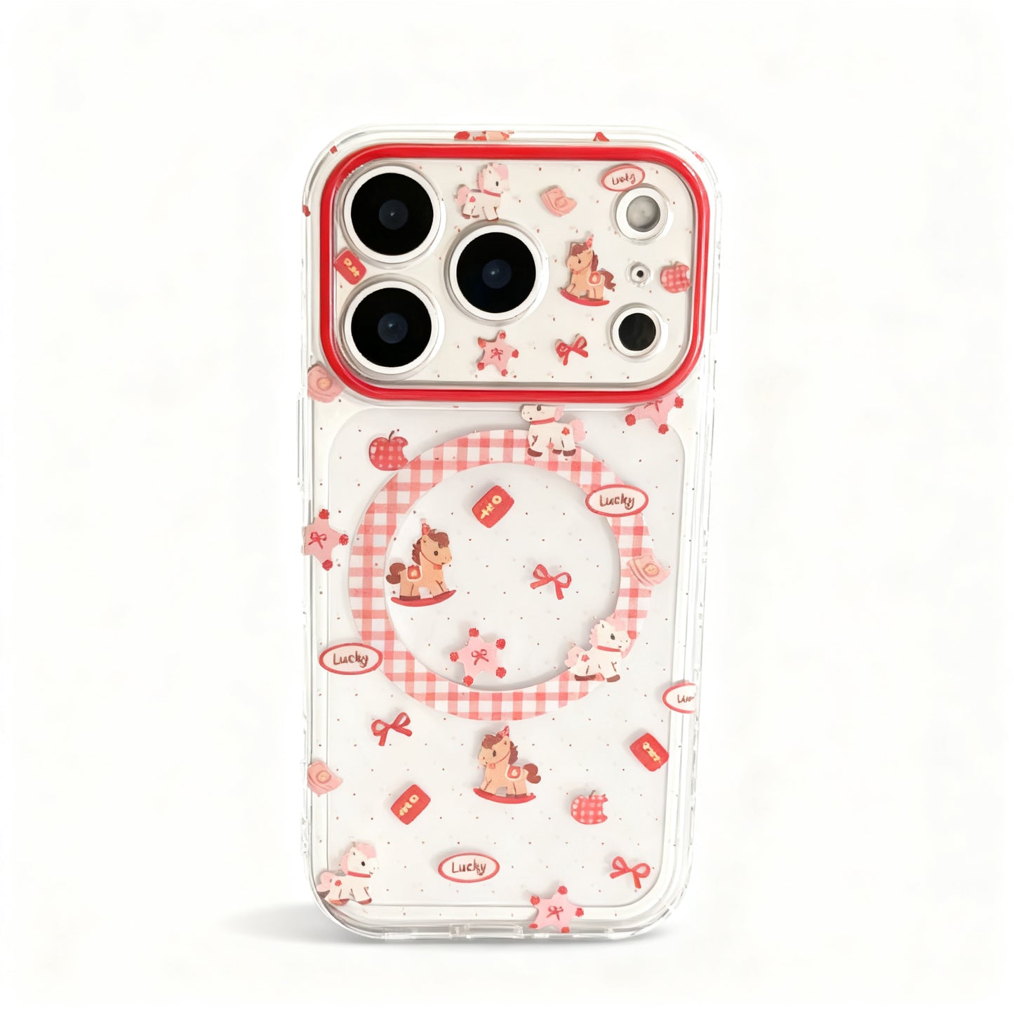 Cute Pony Design Magnetic Stand Phone Case for iPhone