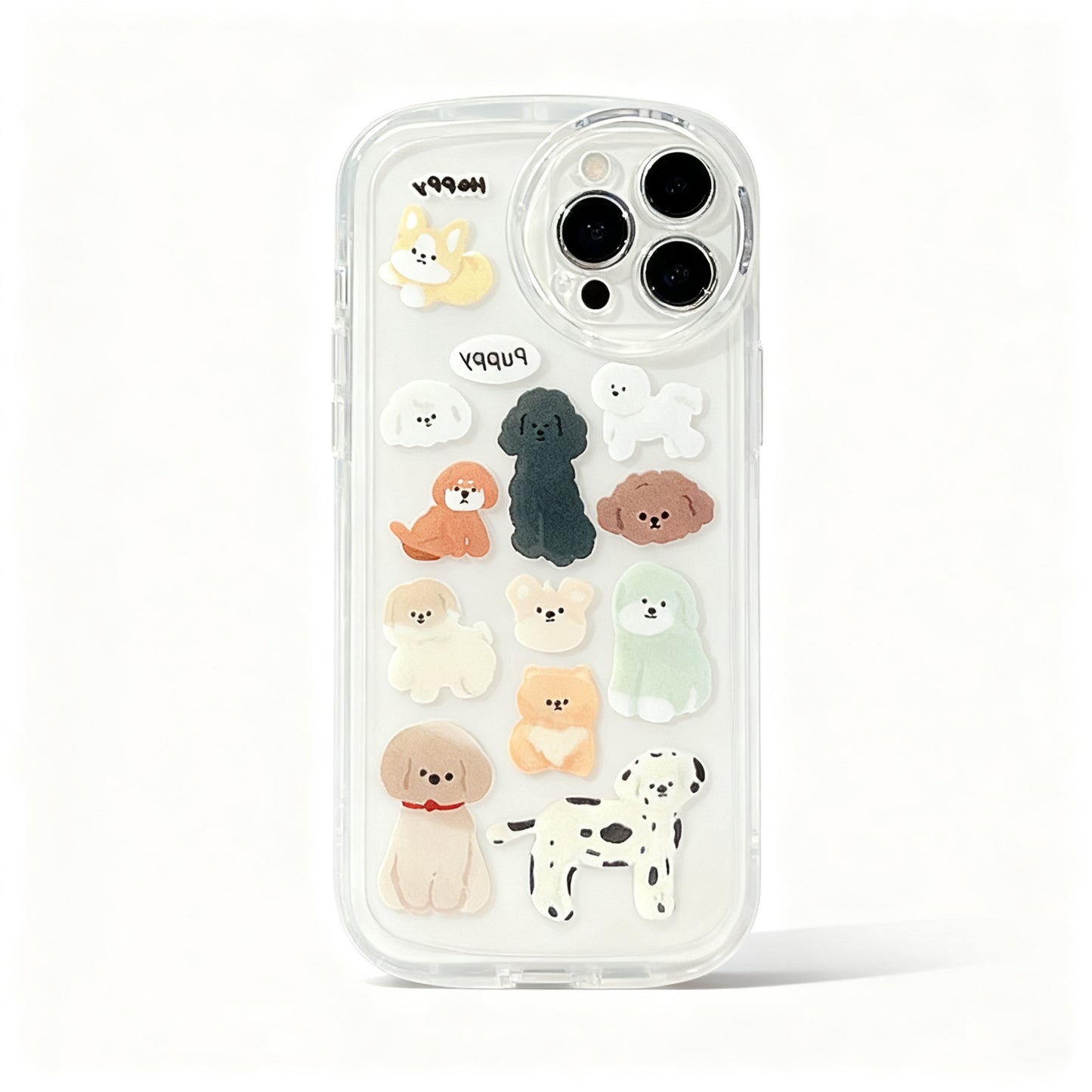 Cute Dog Design Soft Silicone Phone Case for iPhone