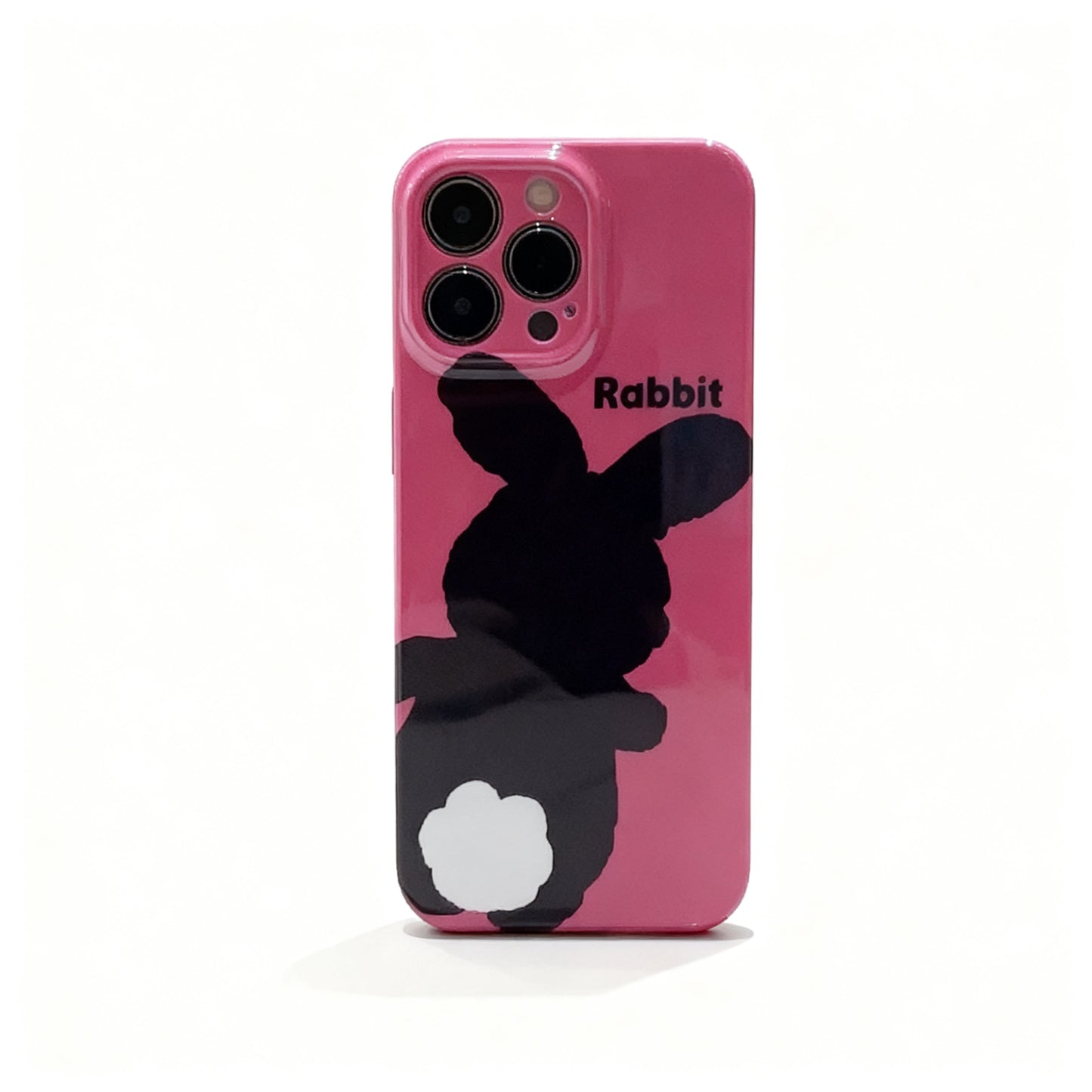 Black Bunny Silhouette Minimalist Phone Case for iPhone