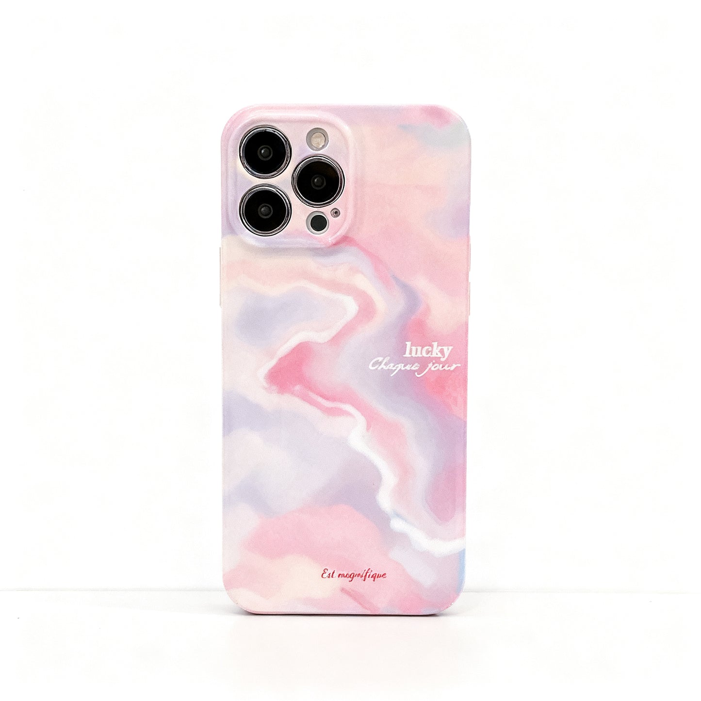 Soft Gray Floral Pattern Shockproof Phone Case for iPhone