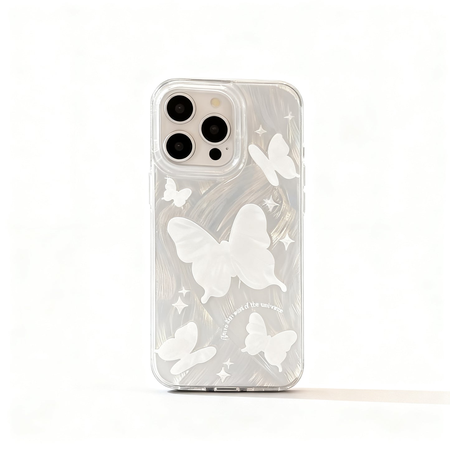 Silver Butterfly Design Shockproof Phone Case for iPhone